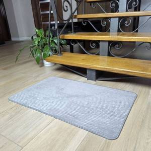 Tapis de sol DarianA FIBRA en microfibre de polyester gris 45x75 cm, avec dos antidérapant en caoutchouc, lavable, adapté aux animaux domestiques, tapis d'intérieur - Product Image 5