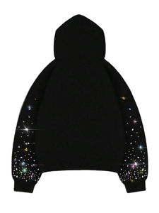Sweat à capuche en strass pour homme et femme, mode décontractée, hip-hop, imperméable, chaud, confortable, pull à manches longues, hiver, 100% coton - Product Image 2
