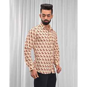 Chemise décontractée pour homme en coton imprimé à manches longues, respirante, en popeline ou tissu Oxford, motif floral ou à pois, offre ODM - Product Image 4