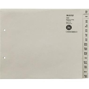 A-Z Register LEITZ Extra Wide DIN <b>A4</b> 360 Sheets Grey Recycled Paper Register File <b>Folder</b> Accessory - Product Image 1