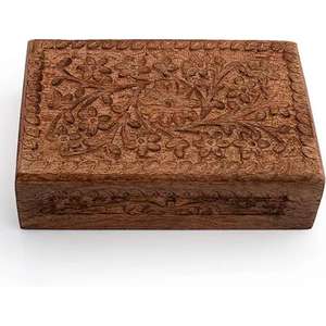 Boîte à bijoux décorative en bois de mangue, organisateur en bois fait à la main, stockage de bijoux, nouveau design fait à la main, boîte unique à vendre - Product Image 6