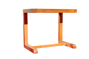 Escritorio sencillo y moderno para ordenador en forma de C, mesa de estudio para oficina en casa, escritorio curvo de madera maciza con cajón - Product Image 4