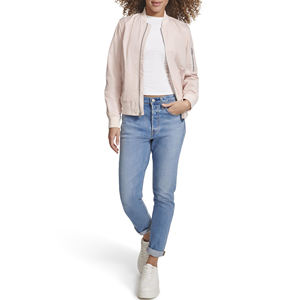 Veste d'hiver pour femme à fermeture éclair personnalisable en gros d'usine, vêtement d'extérieur matelassé respirant, style bomber tissé pour femme - Product Image 5