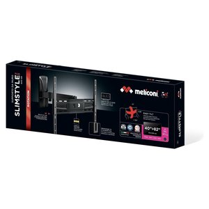 Supporto a <span class=keywords><strong>Parete</strong></span> per <span class=keywords><strong>TV</strong></span>/Monitor SLIMSTYLE PLUS 400 Sr Nero, VESA 400 X 400, Capacità 37 kg, Modello 480972 per Uso Ufficio - Product Image 2