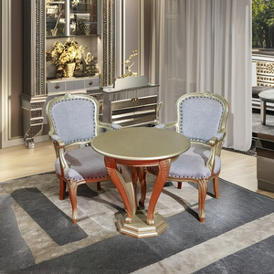 Ensemble de table basse moderne à 2 chaises de haute qualité Louis Luxury Mid-Century pour meubles de salon à la maison - Product Image 1