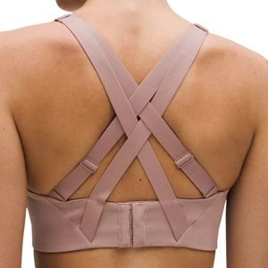 Soutien-gorge de sport léger à maintien élevé pour femmes grandes tailles, bretelles réglables, dos croisé, fermeture à agrafes, pour la course, la gym et l'entraînement - Product Image 5