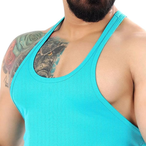 Men Sports polyester <b>Mesh</b> Tank <b>Top</b> Sleeveless Lightweight Gym Workout Running Fitness Active Wear For Mens Use - Product Image 6