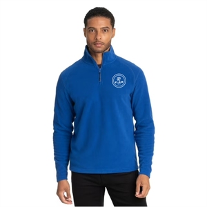 Veste polaire technique d'hiver pour homme avec logo personnalisé du fabricant, décontractée, fermeture éclair quart, coupe-vent, pull à col montant brodé - Product Image 6