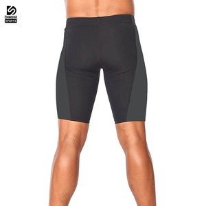 Stretchable Lightweight Canvas Mid Running Sports Gym <b>Short</b> Pants Custom Logo Breathable Athletic <b>Compression</b> Men <b>Shorts</b> Pockets - Product Image 2