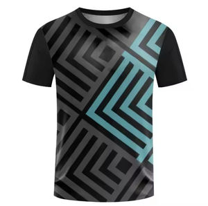 100% coton, T-shirt pour homme, coupe ample, imprimé Hot Selling Sublimation Men T-shirt 100% Cotton Luxury Design T Shirt Oversize - Product Image 5