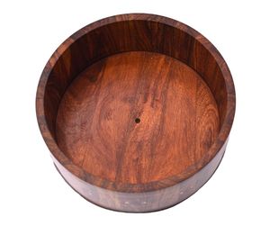 Fait à la main rustique-marmite en bois sculptée dans des tailles personnalisées, marmite en bois faite à la main, marmite en bois de la meilleure qualité - Product Image 3