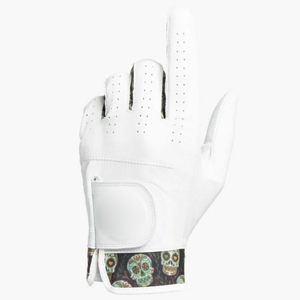 Gants de golf durables en cuir véritable pour hommes, avec logo personnalisé, impression par sublimation camouflage, cuir de cabrette complet pour main gauche - Product Image 4