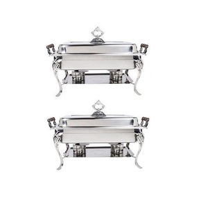 Réchaud en acier inoxydable de style buffet élégant avec couvercle solide, parfait pour les événements en plein air, les hôtels et les grandes réceptions familiales - Product Image 4