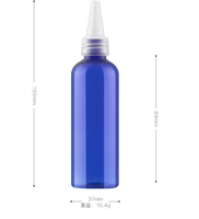 Bouteille en plastique PET ronde à épaulement, 100 ml, avec impression de logo personnalisé, pour voyage, recharge, échantillons et distribution de produits capillaires