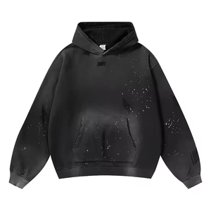 Custom Embroidered Hoodie Blank <b>Thick</b> <b>Fleece</b> Heavy Weight Oversized Hoodies Custom Print Logo Men's Hoodies & Sweatshirts - Product Image 2