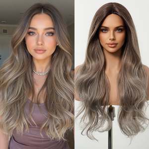 Lake-DWY 25 Inches <b>Long</b> Curly Synthetic <b>Wig</b> with Soft Loose Wave Transparent Lace 10 Inches Heat Resistant Hair Short <b>Wig</b> - Product Image 3