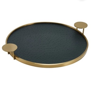 Bandeja de Servicio Multiusos de Metal para Desayuno, Forma Personalizada, Acabado Dorado, Bandeja de Servicio para Fiestas, Artículo Decorativo - Product Image 5