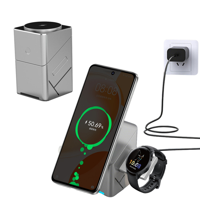 Portable 15W Wireless Charging 3-in-1 Cube Vertical Station Magnet Foldable Stand Multifunction Chargers