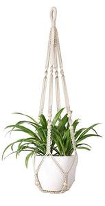 Jardinière en corde macramé vintage pour la décoration intérieure traditionnelle et contemporaine, alliant style rustique et moderne - Product Image 2