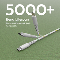 Cable de Datos con Certificación MFI de Carga Rápida Tipo C de 60W, Revestimiento de Nailon, Carcasa de PVC, Material de Cuero, Conductor de Cobre Estañado Trenzado