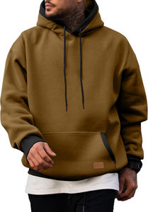 Sweat à capuche coloré pour hommes 100% coton 320 GSM teint réactif tissu éponge français pull personnalisé décontracté quotidien Streetwear Collection - Product Image 2