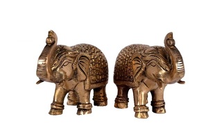 Estatua de elefante de latón antiguo moderno más vendido elemento espiritual decorativo para Vastu Shastra energía positiva cumpleaños Diwali - Product Image 4