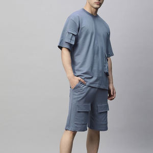 Nuevo Diseño, Conjunto de Camiseta y Pantalones Cortos Personalizados para Hombre, Conjunto Deportivo de Algodón, Conjunto de 2 Piezas Transpirable para Hombre - Product Image 4