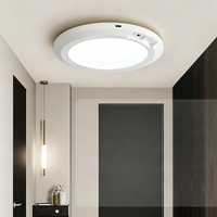 Plafonnier LED rechargeable à détecteur de mouvement avec télécommande, 3 couleurs à intensité variable, fixation magnétique, chargement USB