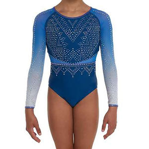 Justaucorps de danse brillant pour adultes en gros personnalisé, manches longues, gymnastique pour filles, compétition, matière polyester, design personnalisé - Product Image 2