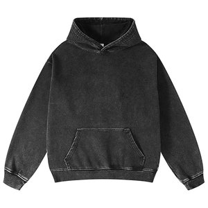 Sudaderas Extra Grandes para Hombre, Gruesas y Pesadas, de Felpa 100% Algodón, Lavadas con Ácido, Personalizadas, Venta al por Mayor de Fábrica - Product Image 1