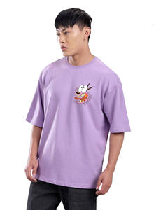 Custom Summer Oversized Cropped <b>Boxy</b> <b>T</b>-<b>Shirt</b> High Quality 100% Cotton Embossed Printing Quick Dry Breathable for Men - Product Image 4