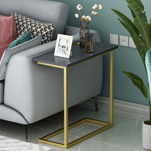 Narin โต๊ะข้างเตียงขาเหล็กสีทองแอนทราไซต์เฟอร์นิเจอร์ห้องนั่งเล่น - Product Image 1