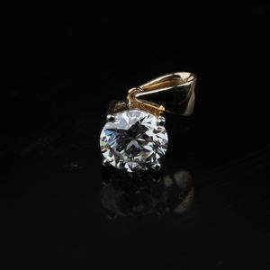 Premium 1.09ct Lab crecido diamante moissanite peso ligero estilo único colgante oro rosa oro plata redondo al por mayor - Product Image 4