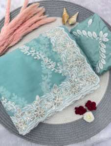 Bellissimo <span class=keywords><strong>Vari</strong></span> Chiffon con paillettes ricamo Saree produttore e fornitore da Surat al prezzo all'ingrosso - Product Image 2