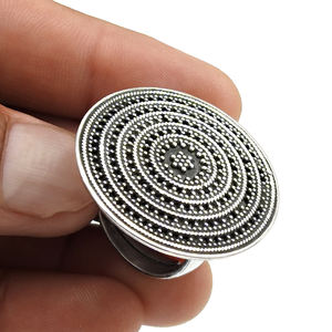 Anillos artesanales oxidados ajustables, joyería de fiesta, anillos de plata de ley 925, joyería hecha a mano, mayorista, proveedor, fabricante - Product Image 3