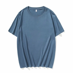 เสื้อยืดคอตตอนไซส์ใหญ่พิเศษสำหรับผู้ชาย สีพื้นคุณภาพสูง พร้อมโลโก้สั่งทำ ระบายอากาศได้ดี แห้งเร็ว เหมาะสำหรับฤดูร้อน แขนสั้น - Product Image 5