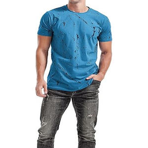 Camisetas de Hombre 100% Algodón Tejido de Color Sólido Transpirable de Manga Corta Camisetas Tie Dye para Hombre en Venta subidas por Dress Sports - Product Image 2