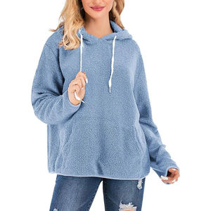 Sweat-shirt à capuche surdimensionné pour femme avec logo personnalisé, décontracté, épaules tombantes, nouveau design tendance pour l'hiver, sweat-shirts streetwear pour femmes - Product Image 3