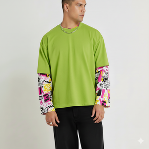 Fournisseur d'usine T-shirt à couches | OEM Casual Street wear Top à manches longues - Product Image 4