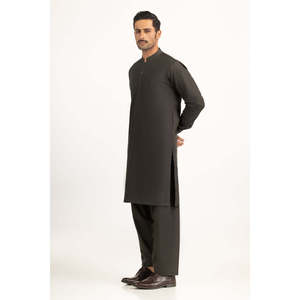 Kurtas Básicas de Algodón Gris con Corte Regular, Modelo de Verano para Hombre SK-BSC25-049 - Product Image 2