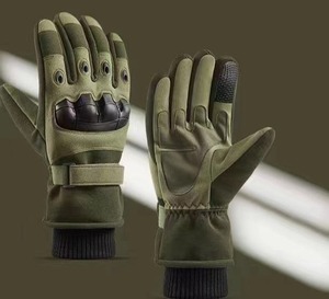 Guantes Tácticos de Cuero Vintage para Invierno, Compatibles con Pantalla Táctil, Resistentes a Impactos y de Protección para Exteriores, Pakistán - Product Image 4
