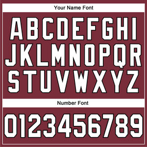 Custom Football Jersey <b>Maroon</b> Color Team Name Number v Neck Breathable Quick Dry Athletic Uniform Unisex Adult Teams Short - Product Image 3