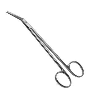 Ciseaux angulaires Locklin de 16 cm, ciseaux médicaux pour chirurgie générale avec bords de coupe dentelés, en acier inoxydable par SurgiRight - Product Image 1