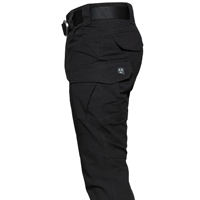 Pantalon cargo décontracté pour homme, coupe droite, jambe large, taille haute, imperméable, coupe-vent, respirant, en polaire, imprimé numérique