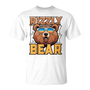 T-Shirt Rizzly Bear a Maniche Corte con Collo Rotondo, Stampa Digitale, Unisex per Adulti, Maglietta Promozionale - Product Image 1