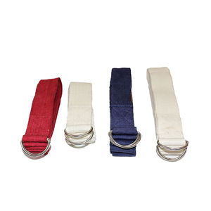 Dernière nouvelle sangle de yoga extensible réglable en coton avec anneau en D pour l'entraînement de flexibilité et la relaxation des muscles serrés - Product Image 1