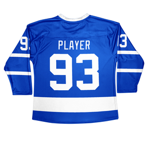 Maillots de hockey sur glace pour jeunes sublimés par conception personnalisée OEM avec nom et numéros d'équipe en sergé personnalisables Maillots à bas prix - Product Image 4