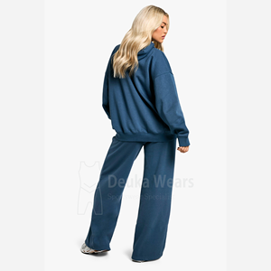 Causal Streetwear sweats à capuche pour femmes avec 80% coton 20% Polyester épaules tombantes sweats à capuche surdimensionnés vêtements Streetwear personnalisés - Product Image 2