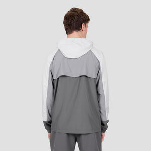 Veste coupe-vent d'extérieur pour hommes de marque personnalisée veste coupe-vent légère à capuche en tissu écologique imperméable pour l'hiver - Product Image 5