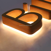 Enseigne rétroéclairée à LED 3D étanche IPX5 pour les magasins de fruits de mer et les restaurants, couleurs personnalisables, décoration d'éclairage extérieur